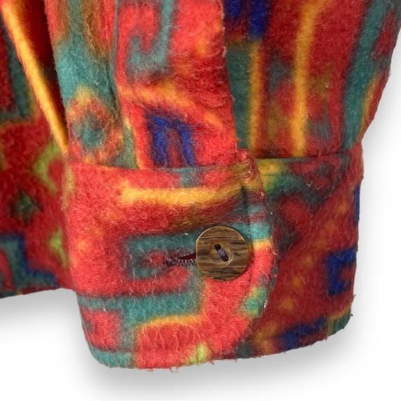 Multi-Coloured Jupiter Crazy Patterned Funky Half-Zip Fleece - Picture 10 of 13